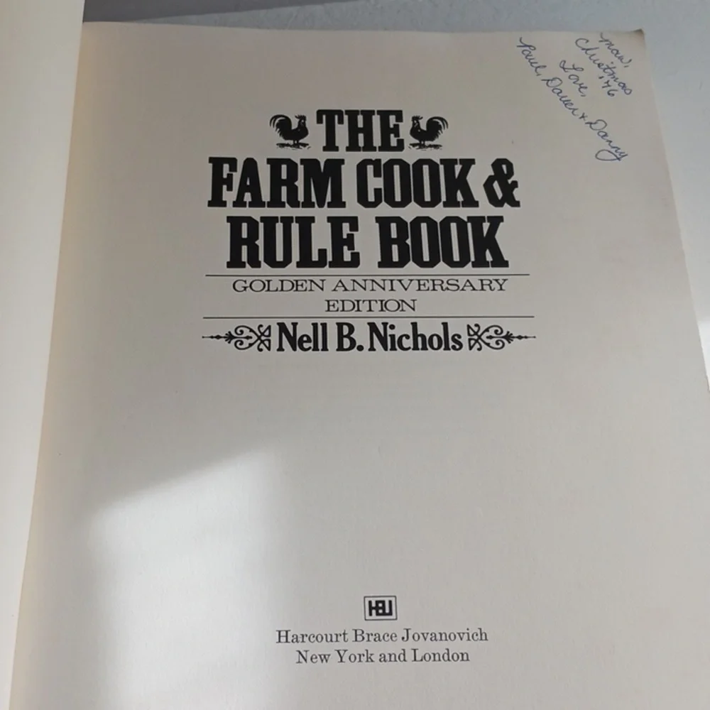 The Farm Cook & Rule Book (Paperback 1976)